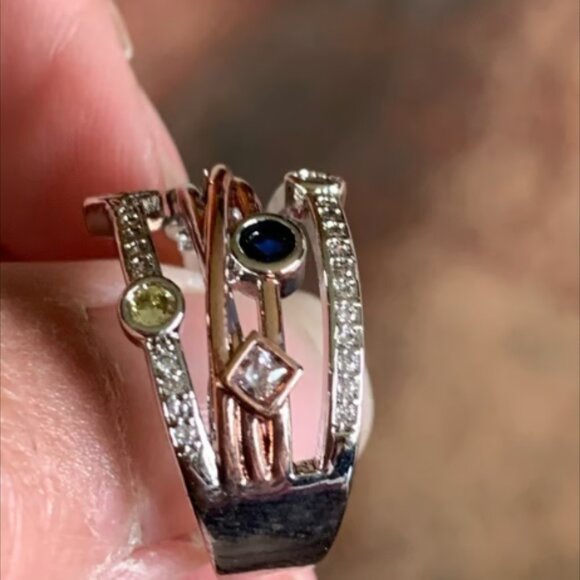 ❤️3/$12 Cubic Zirconia Faux Stone Ring Stamped .925 Size 8 - Picture 2 of 3